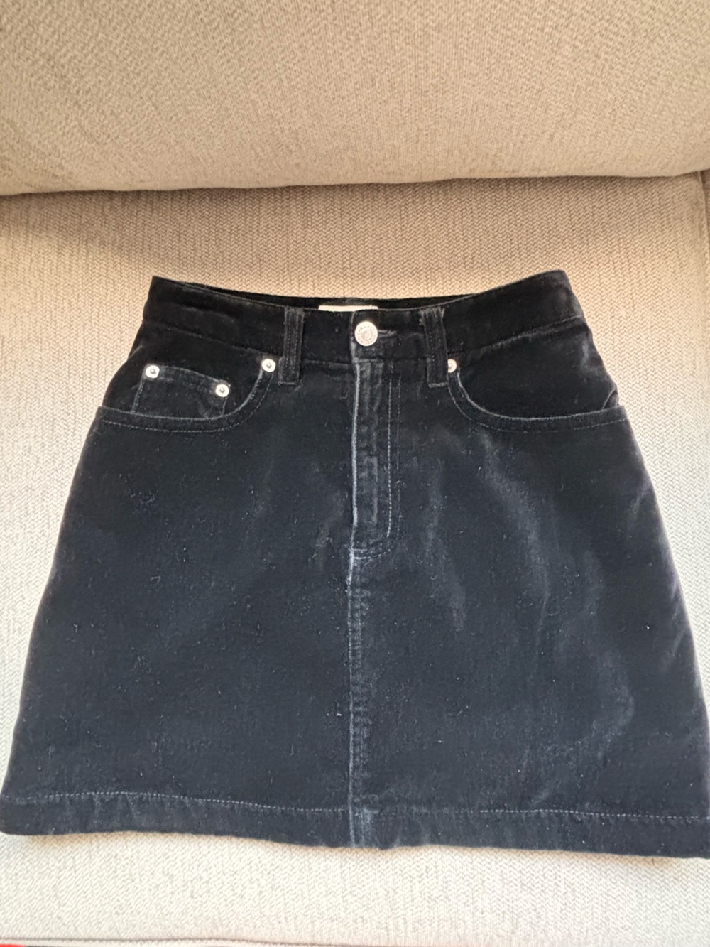 GAP Black Velvet Skirt with Branded Tag